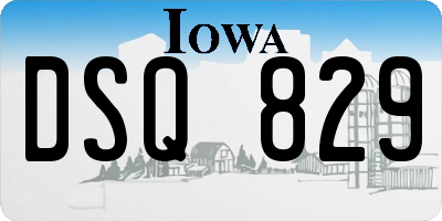 IA license plate DSQ829