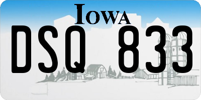 IA license plate DSQ833