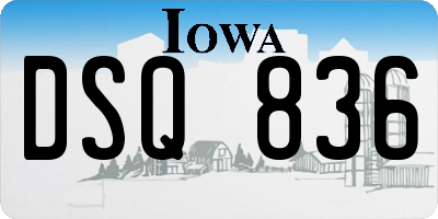 IA license plate DSQ836