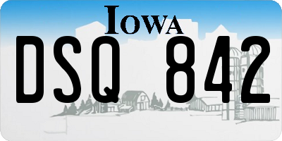 IA license plate DSQ842