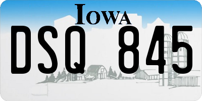 IA license plate DSQ845