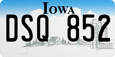 IA license plate DSQ852