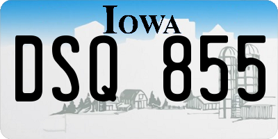 IA license plate DSQ855