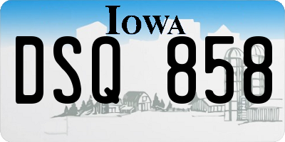 IA license plate DSQ858