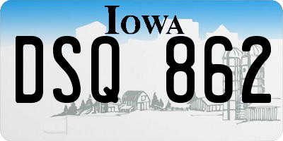 IA license plate DSQ862