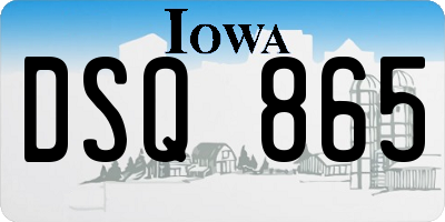 IA license plate DSQ865