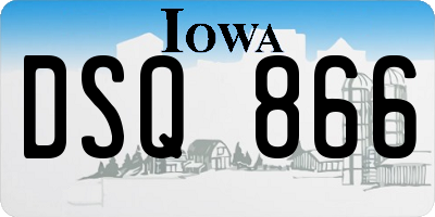 IA license plate DSQ866