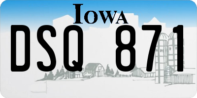 IA license plate DSQ871