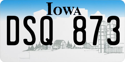 IA license plate DSQ873
