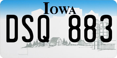 IA license plate DSQ883