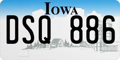 IA license plate DSQ886