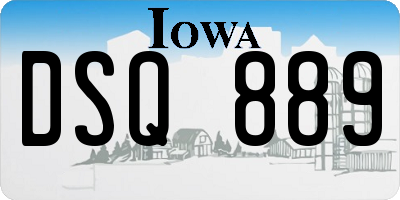 IA license plate DSQ889
