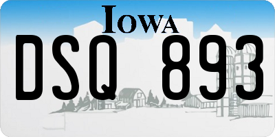 IA license plate DSQ893