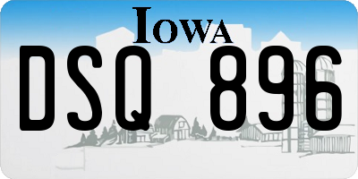 IA license plate DSQ896