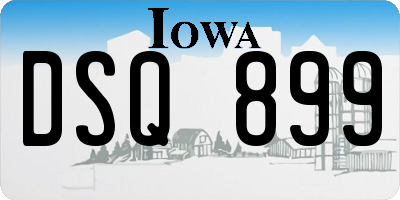 IA license plate DSQ899