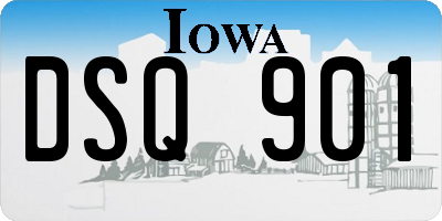 IA license plate DSQ901