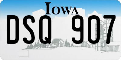 IA license plate DSQ907