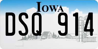 IA license plate DSQ914