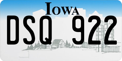IA license plate DSQ922