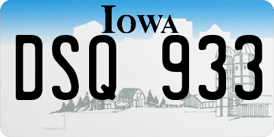 IA license plate DSQ933
