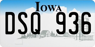 IA license plate DSQ936