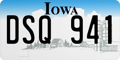 IA license plate DSQ941