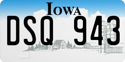 IA license plate DSQ943