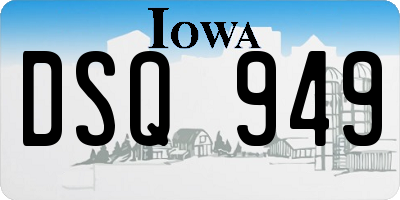 IA license plate DSQ949