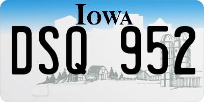 IA license plate DSQ952