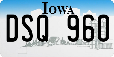 IA license plate DSQ960