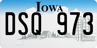 IA license plate DSQ973