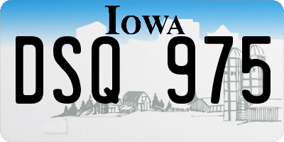 IA license plate DSQ975