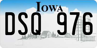 IA license plate DSQ976