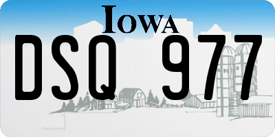 IA license plate DSQ977