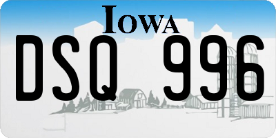 IA license plate DSQ996
