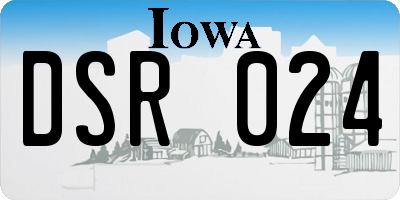 IA license plate DSR024