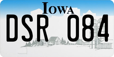 IA license plate DSR084