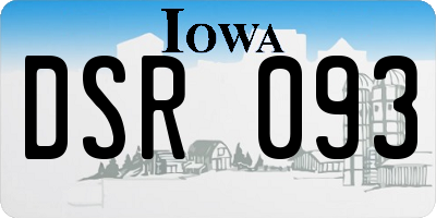 IA license plate DSR093