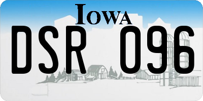IA license plate DSR096