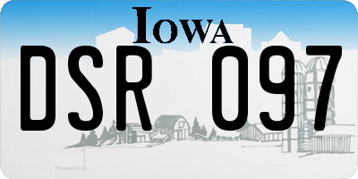 IA license plate DSR097