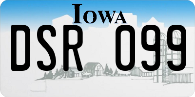 IA license plate DSR099