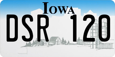 IA license plate DSR120