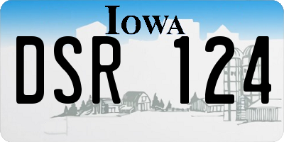 IA license plate DSR124