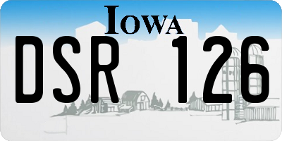 IA license plate DSR126
