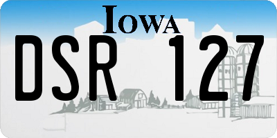 IA license plate DSR127