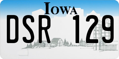 IA license plate DSR129