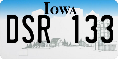 IA license plate DSR133