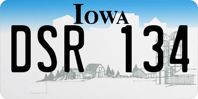 IA license plate DSR134
