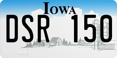IA license plate DSR150