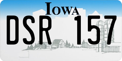 IA license plate DSR157